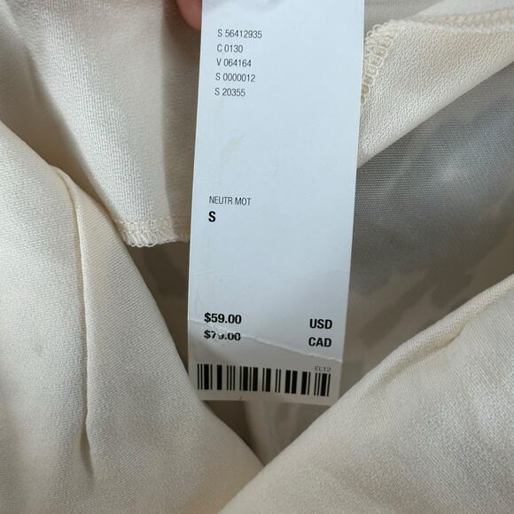 URBAN OUTFITTERS Cow Pattern Sateen Mini Dress Women's Size Small Cream Brown - Picture 5 of 7